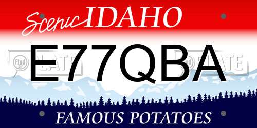 E77QBA Idaho License Plate