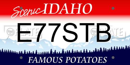 E77STB Idaho License Plate
