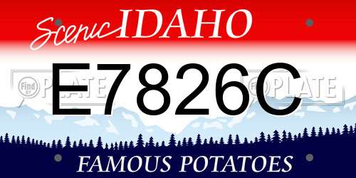 E7826C Idaho License Plate