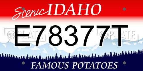 E78377T Idaho License Plate