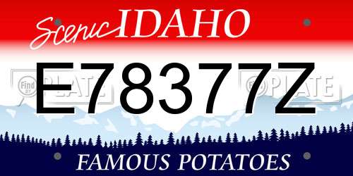 E78377Z Idaho License Plate
