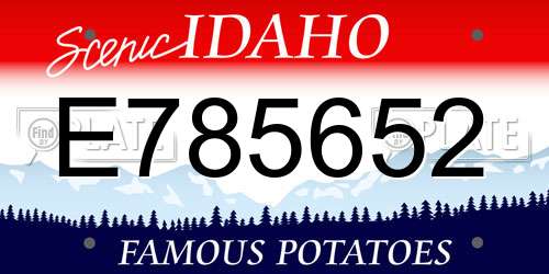 E785652 Idaho License Plate