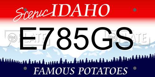 E785GS Idaho License Plate