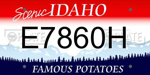 E7860H Idaho License Plate
