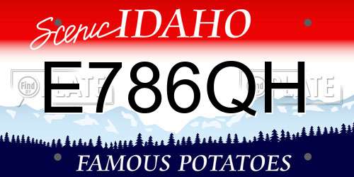 E786QH Idaho License Plate
