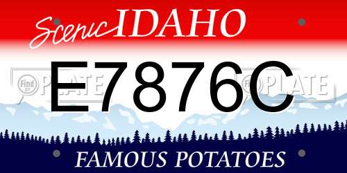 E7876C Idaho License Plate