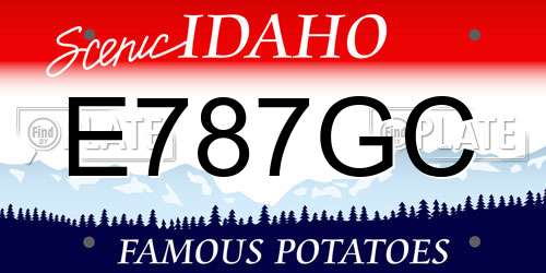 E787GC Idaho License Plate