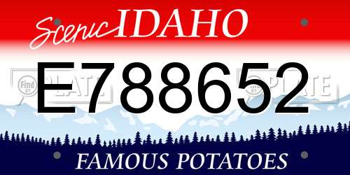E788652 Idaho License Plate