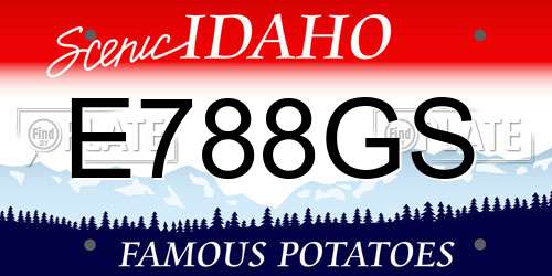 E788GS Idaho License Plate