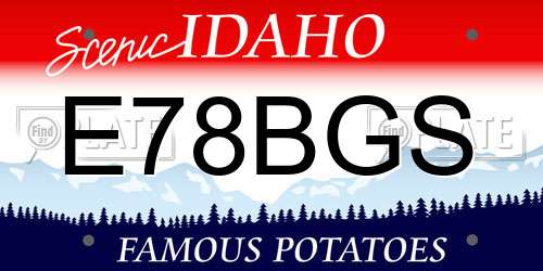 E78BGS Idaho License Plate