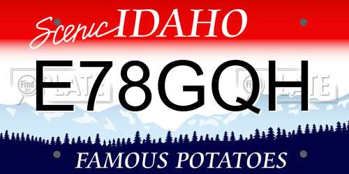 E78GQH Idaho License Plate