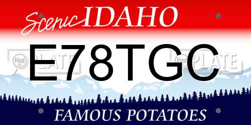 E78TGC Idaho License Plate