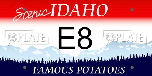 E8 Idaho License Plate