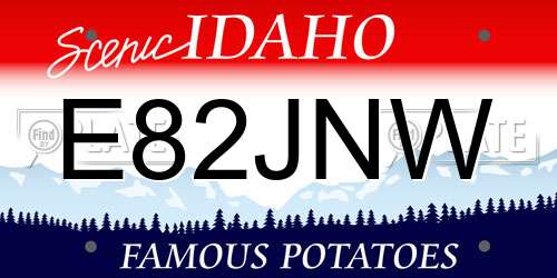 E82JNW Idaho License Plate