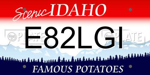 E82LGI Idaho License Plate