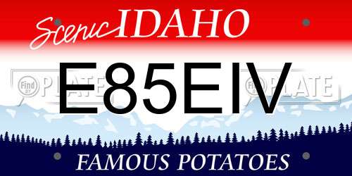 E85EIV Idaho License Plate