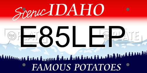E85LEP Idaho License Plate