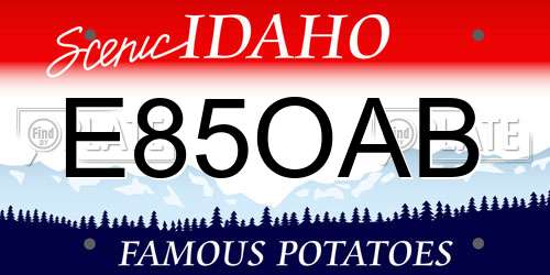 E85OAB Idaho License Plate