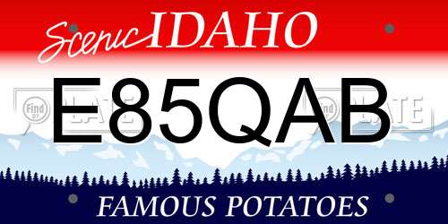 E85QAB Idaho License Plate