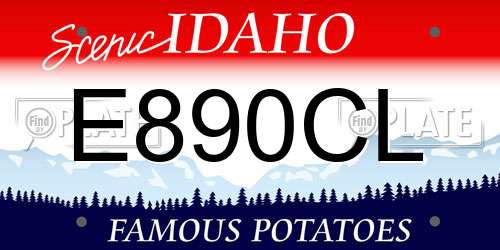 E890CL Idaho License Plate