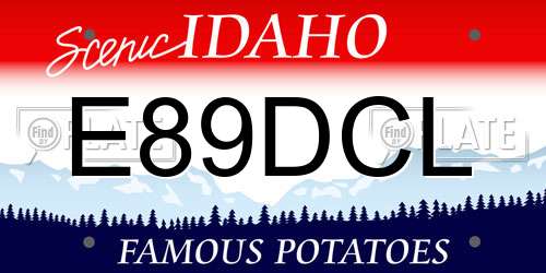 E89DCL Idaho License Plate