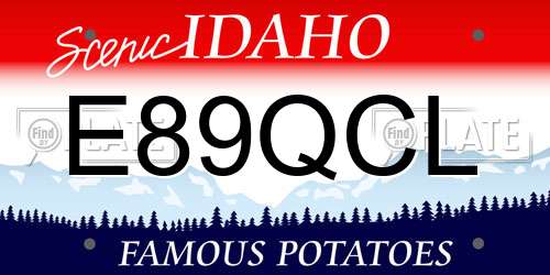 E89QCL Idaho License Plate