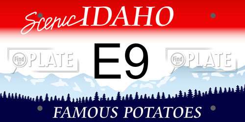 E9 Idaho License Plate