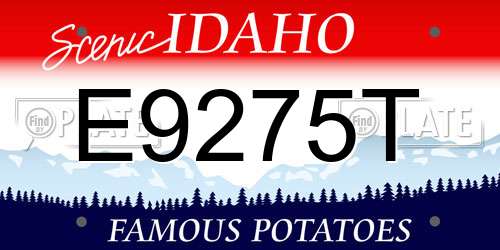 E9275T Idaho License Plate