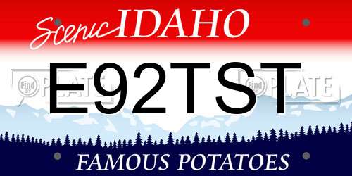 E92TST Idaho License Plate