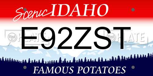 E92ZST Idaho License Plate