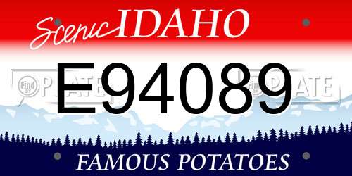 E94089 Idaho License Plate