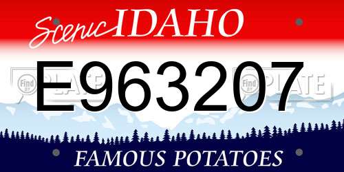 E963207 Idaho License Plate