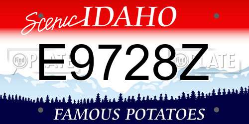 E9728Z Idaho License Plate