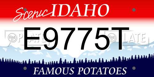 E9775T Idaho License Plate