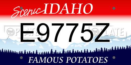 E9775Z Idaho License Plate