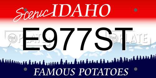 E977ST Idaho License Plate