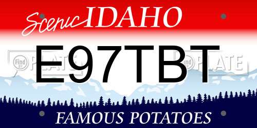 E97TBT Idaho License Plate