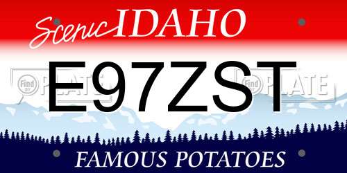 E97ZST Idaho License Plate