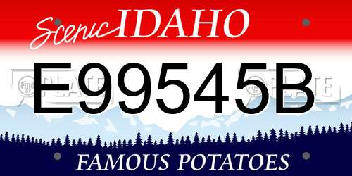 E99545B Idaho License Plate
