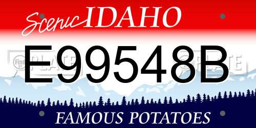 E99548B Idaho License Plate