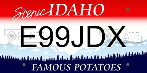 E99JDX Idaho License Plate