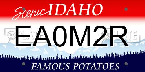 EA0M2R Idaho License Plate
