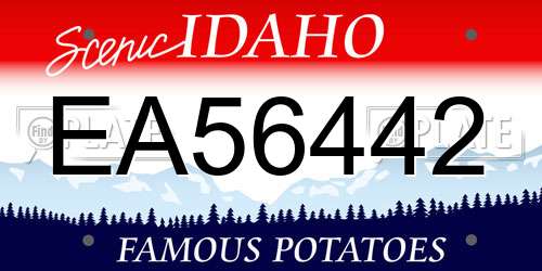 EA56442 Idaho License Plate
