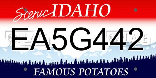 EA5G442 Idaho License Plate