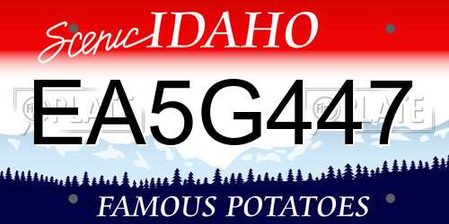 EA5G447 Idaho License Plate