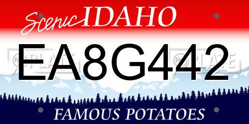 EA8G442 Idaho License Plate