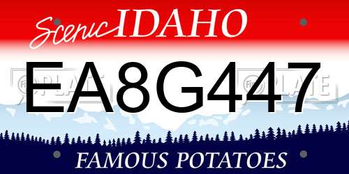 EA8G447 Idaho License Plate