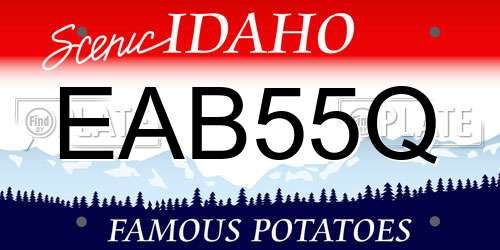 EAB55Q Idaho License Plate