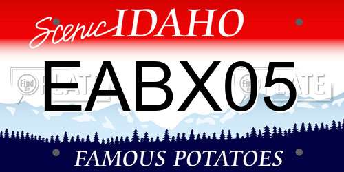EABX05 Idaho License Plate