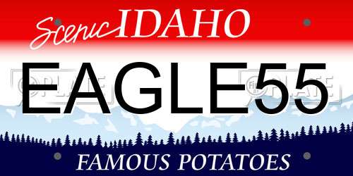 EAGLE55 Idaho License Plate